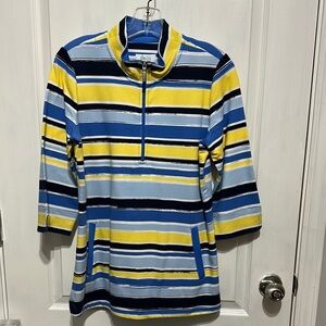 Striped Quarter-Zip Pullover